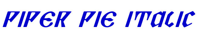 Piper Pie Italic шрифт